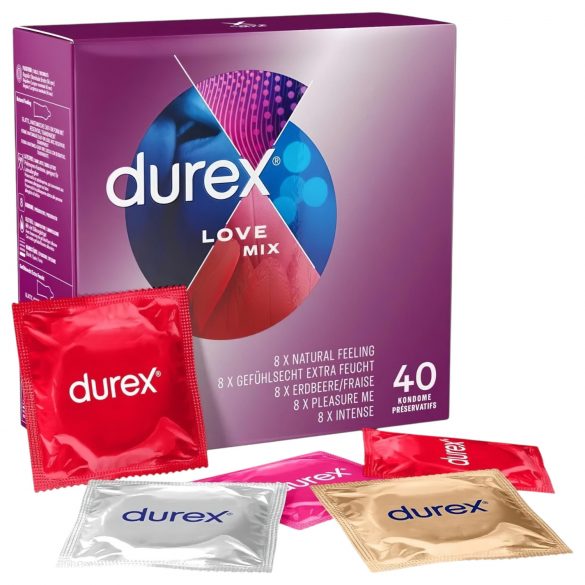 Durex Love Mix - výběr kondomů (40 ks)