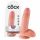 King Cock 7 varlatový dildo (18 cm) - přírodní