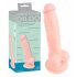 Lékařský silikonový dildo (18cm) - přirozený