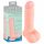 Lékařský - rovný silikonový dildo (20 cm) - přírodní