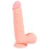 Lékařský - rovný silikonový dildo (20 cm) - přírodní