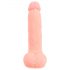 Lékařský - rovný silikonový dildo (20 cm) - přírodní