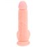 Lékařský - rovný silikonový dildo (20 cm) - přírodní