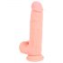 Lékařský - rovný silikonový dildo (20 cm) - přírodní