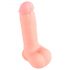 Lékařský - rovný silikonový dildo (20 cm) - přírodní