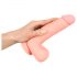 Lékařský - rovný silikonový dildo (20 cm) - přírodní