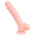 Lékařský silikonový dildo (24 cm) - naturální