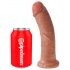 King Cock 8 dildo (20 cm) - tmavě tělový