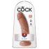 King Cock 8 dildo (20 cm) - tmavě tělový