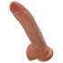 King Cock 9 varlata dildo (23 cm) - hnědá