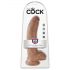 King Cock 9 varlata dildo (23 cm) - hnědá