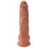 King Cock 10 kouzelný velký dildo (25 cm) - hnědý