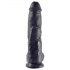 King Cock 10 černý dildo s varlaty (25 cm)