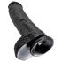 King Cock 10 černý dildo s varlaty (25 cm)