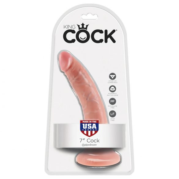 King Cock 7 dildo (18 cm) - přírodní