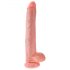 King Cock 14 velký dildo s varlaty (35cm) - přirozený