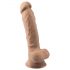 Silexd 7 - přísavkový dildo - 17,5 cm (přírodní)