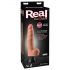 Real Feel Deluxe No.6 - realistický vibrátor s varlaty (naturální)