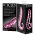 Icicles No. 24 - růžové skleněné dildo s žebrováním