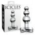 Icicles No. 47 - trojitý skleněný anální kolík (transparentní)