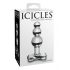 Icicles No. 47 - trojitý skleněný anální kolík (transparentní)