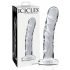 Icicles No. 62 - průhledné skleněné dildo s tvarem penisu