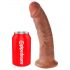 King Cock 9 - realistický dildo s přísavkou (23 cm) - tmavý odstín