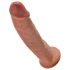 King Cock 9 - realistický dildo s přísavkou (23 cm) - tmavý odstín