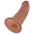 King Cock 9 - realistický dildo s přísavkou (23 cm) - tmavý odstín