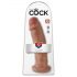 King Cock 10 - velký přísavkový dildo (25cm) - tmavý naturální