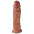 King Cock 10 - velký přísavkový dildo (25cm) - tmavý naturální