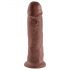 King Cock 10 - velký přísavný dildo (25 cm) - hnědý