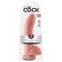 King Cock 9 - realistický dildo s přísavkou (23 cm) - přírodní