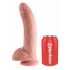 King Cock 9 - realistický dildo s přísavkou (23 cm) - přírodní