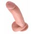 King Cock 9 - realistický dildo s přísavkou (23 cm) - přírodní