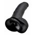 Královský Cock 9 - velký přísavkový dildo s varlaty (23cm) - černý