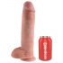 King Cock 11 - přísavkový, varlatý dildo (28cm) - tělový