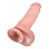 King Cock 11 - přísavkový, varlatý dildo (28cm) - tělový