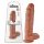 King Cock 11 - přísavný dildo s varlaty (28cm) - tmavý přírodní