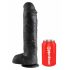 King Cock 11 - velký přísavkový dildo s varlaty (28 cm) - černý