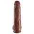 King Cock 11 - velký přísavkový dildo (28 cm) - hnědý