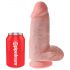 King Cock 9 Chubby - přísavkový dildo s varlaty, tělový (23 cm)