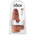 King Cock 9 Chubby - přísavkový dildo (23cm) - tmavá přírodní