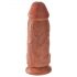 King Cock 9 Chubby - přísavkový dildo (23cm) - tmavá přírodní