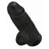 King Cock 9 Chubby - přísavkový, realistický penis (23 cm) - černý