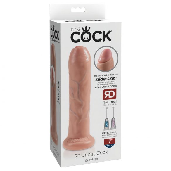 King Cock 7 - realistické dildo (18 cm) - přírodní