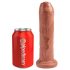 King Cock 7 - realistický dildo (18 cm) - tmavé tělové