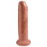 King Cock 7 - realistický dildo (18 cm) - tmavé tělové