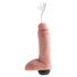 King Cock 8 - realistické stříkající dildo (20 cm) - přírodní