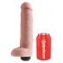 King Cock 10 - realistický stříkající dildo (25cm) - přírodní